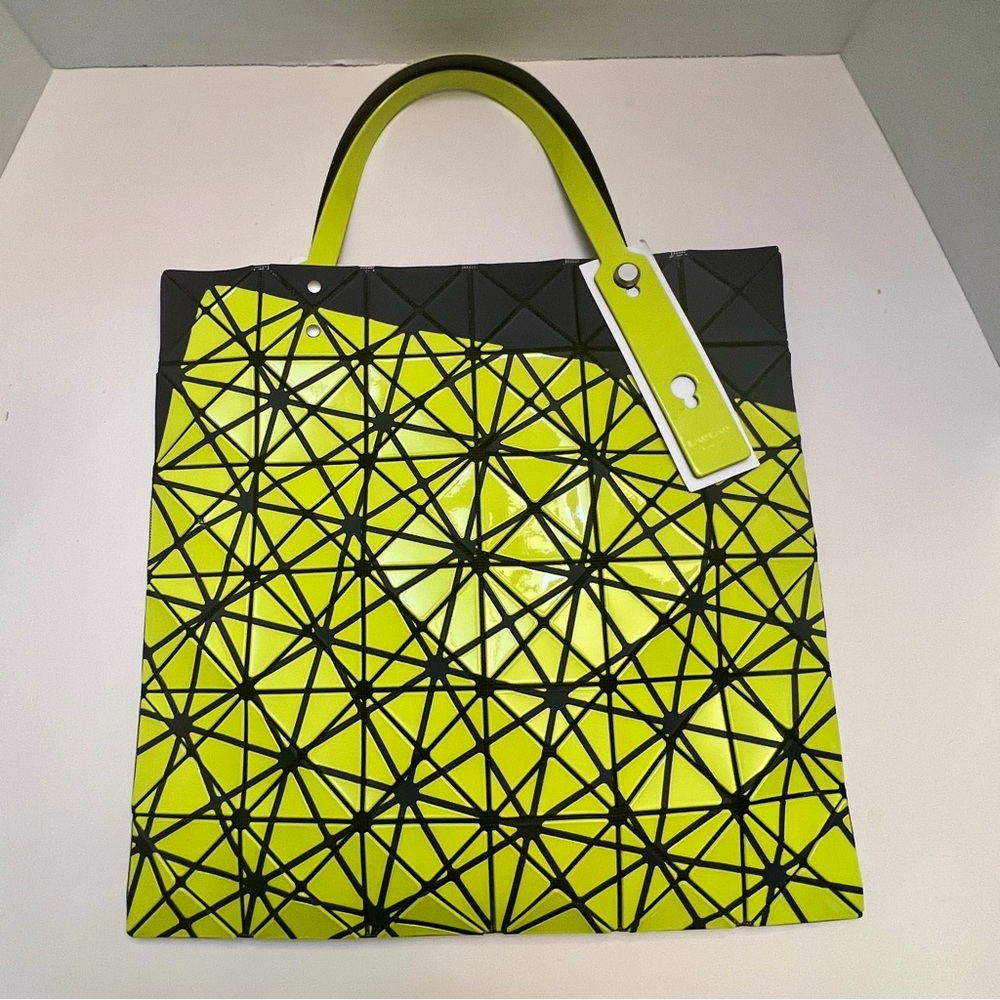 New Geometric Neon Yellow and Black Tote Bag